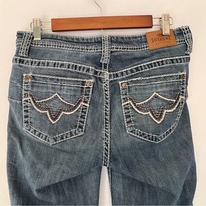 Shyanne Western Bootcut Jeans Size 30R Boot Barn Light Wash Mid Rise Embroidery